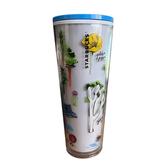 New Starbucks California State Cold Cup Venti Tumbler 24 Oz 2022 No Straw - Picture 3 of 6